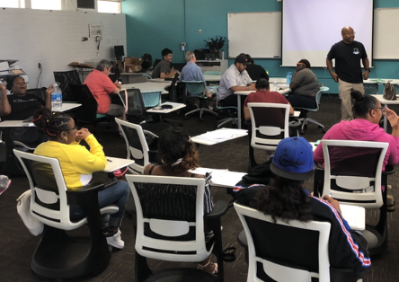 Image of a person in class