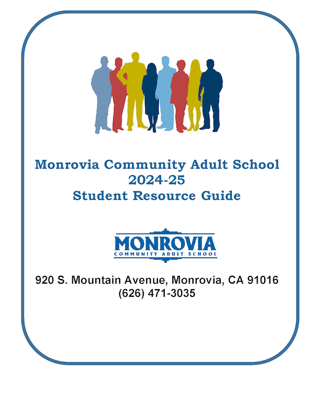 Image of Monrovia Adult School Student Resource Guide 2024-25